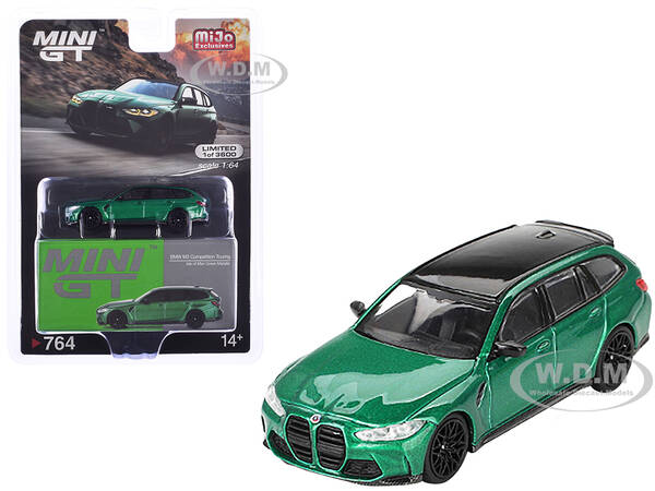 BMW M3 Competition Touring Isle of Man Green Metallic with Black Top Limited Edition to 3600 pieces Worldwide 1/64 Diecast Mo...