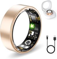 2025 Upgraded Smart Ring Health Tracker for Women Men,5-7 Days IP68/5ATM Waterproof Fitness Ring with Sleep Step Monitoring/H...