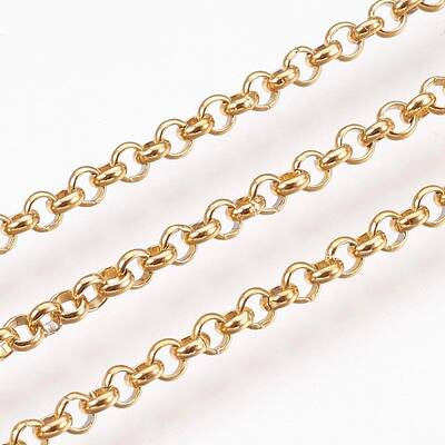 Ion Plating(IP) Handmade 304 Stainless Steel Rolo Chains