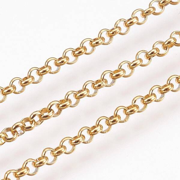 Ion Plating(IP) Handmade 304 Stainless Steel Rolo Chains