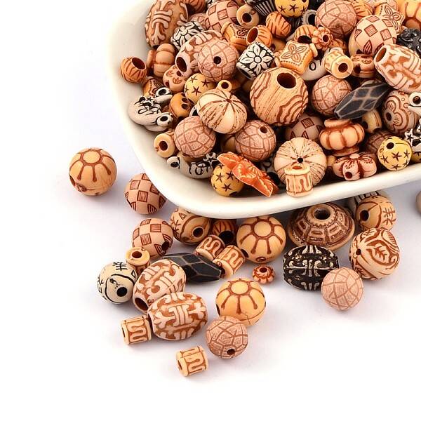 Mixed Antique Style Acrylic Beads