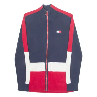 TOMMY HILFIGER Mens Jumper Red High Neck Tight Knit M