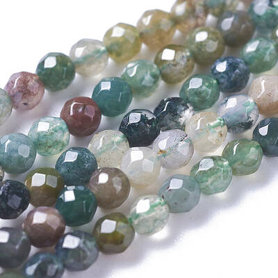 Natural Indian Agate Bead Strands