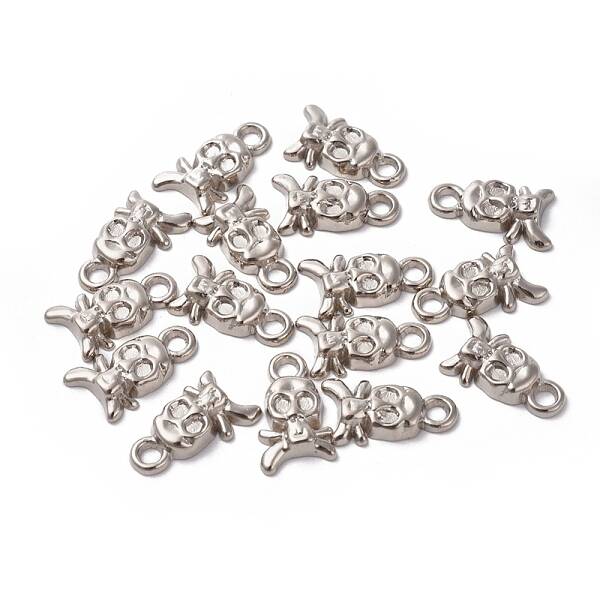 Skull CCB Plastic Pendants