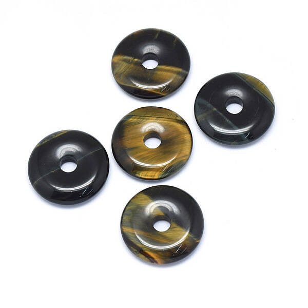 Natural Yellow Blue Tiger Eye(Dyed & Heated) Pendants