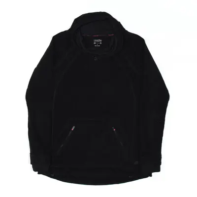 CALVIN KLEIN Performance Stretch Fleece Black Roll Neck Womens S