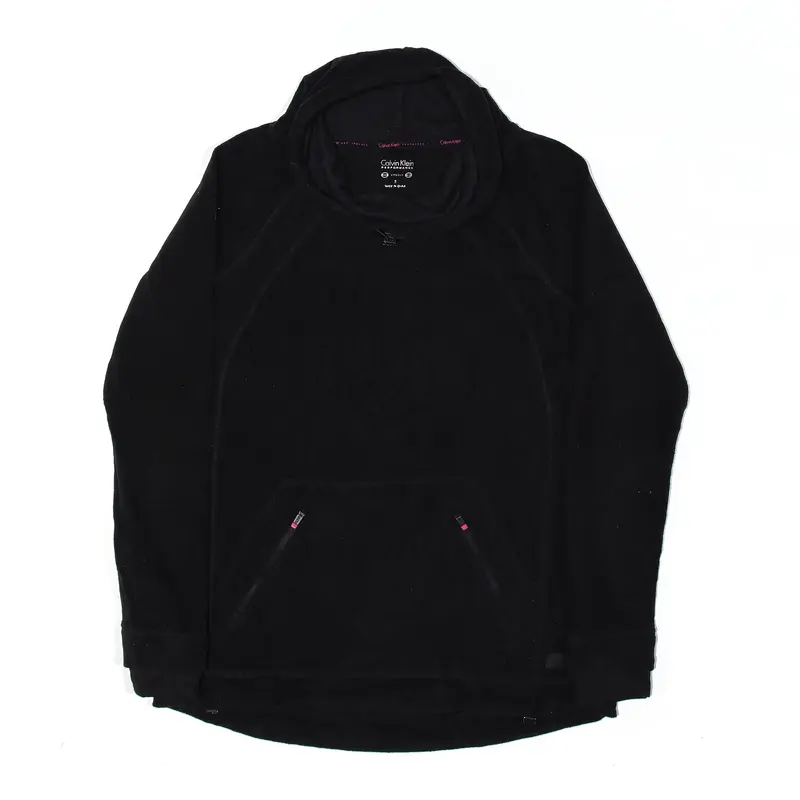 CALVIN KLEIN Performance Stretch Fleece Black Roll Neck Womens S