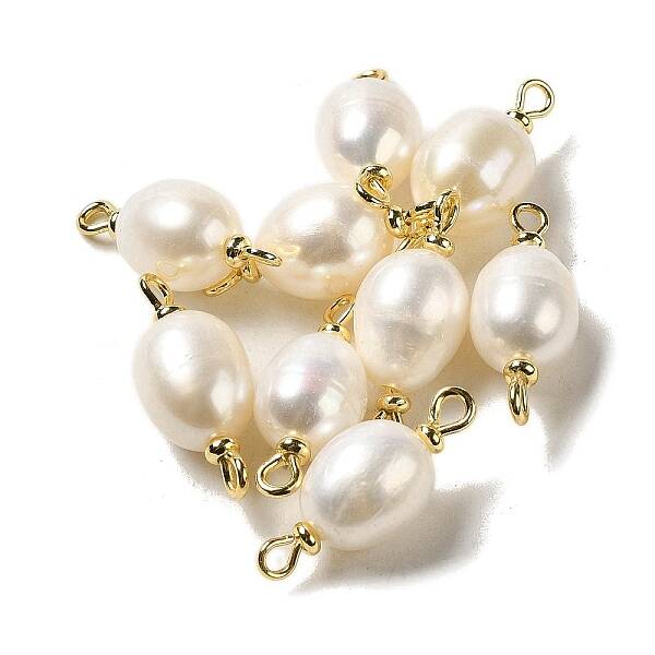 Natural Pearl Connector Charms