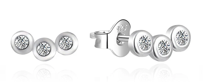 Agato AGT-E101PW Clear Zirconia Silver Earrings