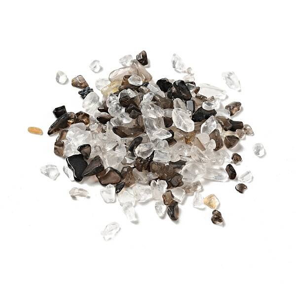 Natural Quartz Crystal & Smoky Quartz Beads