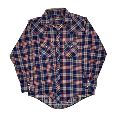 Outlaw Checked Flannel Shirt - Medium Multicoloured Cotton