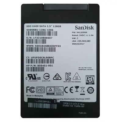 SD8SB8U-128G-1006 SanDisk X400 128GB SATA 6Gb/s 2.5-Inch Solid State Drive