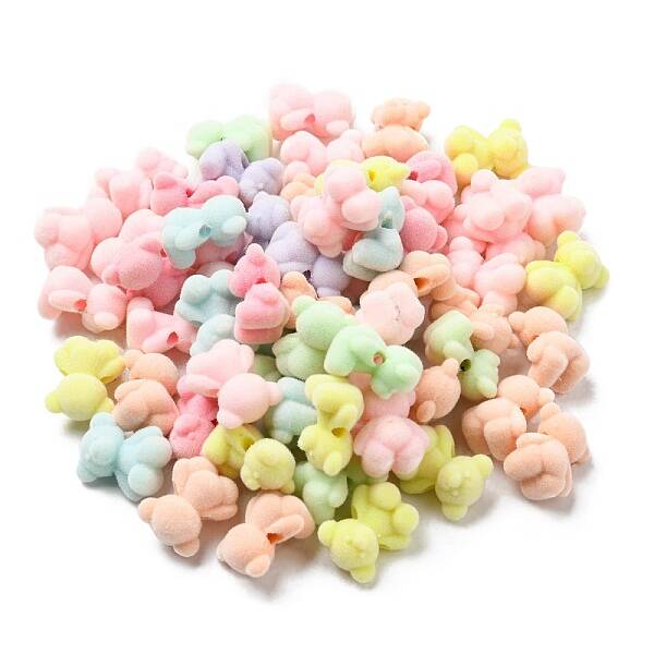 Flocky Acrylic Beads