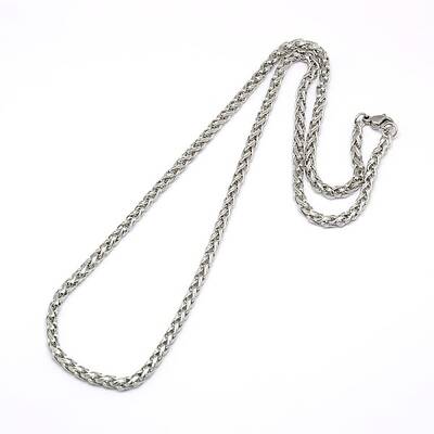 Tarnish Resistant 304 Stainless Steel Wheat Chain Necklace Making