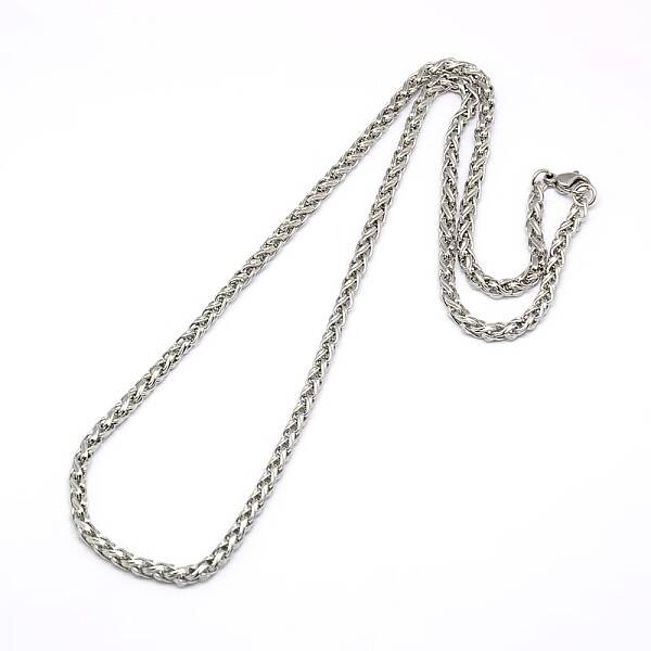 Tarnish Resistant 304 Stainless Steel Wheat Chain Necklace Making