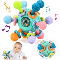 Baby Sensory Fidget Toy, Early Education Toy, Colorful Baby Teething Toy, Fun Press and Pull Baby Toys, Interactive Baby Play...