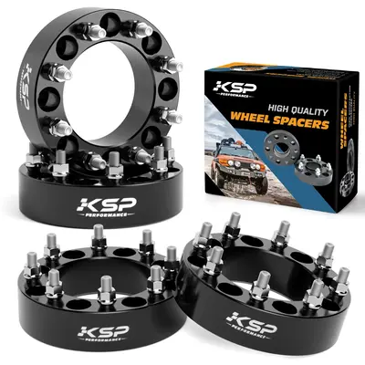 2 8X6.5 Wheel Spacers for 1999-2010 Chevy Silverado & GMC Sierra 2500 3500 - KSP Performance