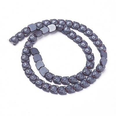 Non-magnetic Synthetic Hematite Kitten Beads Strands