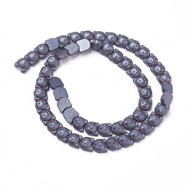 Non-magnetic Synthetic Hematite Kitten Beads Strands