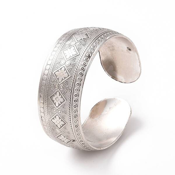 Bohemia Tibetan Style Alloy Thick Open Cuff Bangle for Women