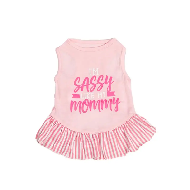 Letter Graphic Pet Dress, Summer Pet Dress, Fashion Pet Clothes for Small Dogs