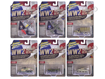Military Set B of 6 pieces 2024 Release 1 Limited Edition Diecast Models by Johnny Lightning