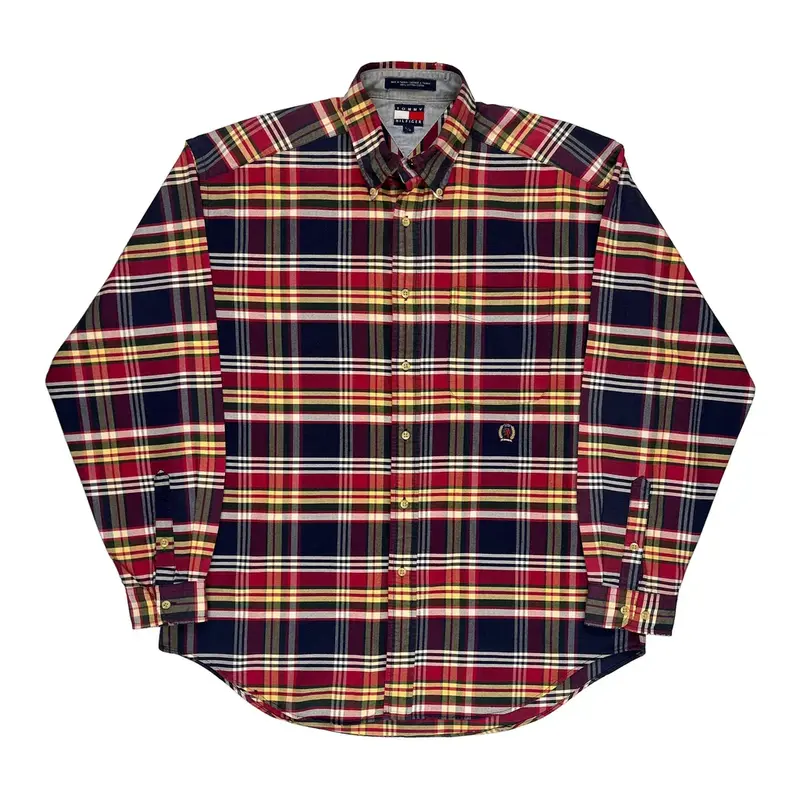 Tommy Hilfiger Checked Shirt - Large Multicoloured Cotton | Size: large