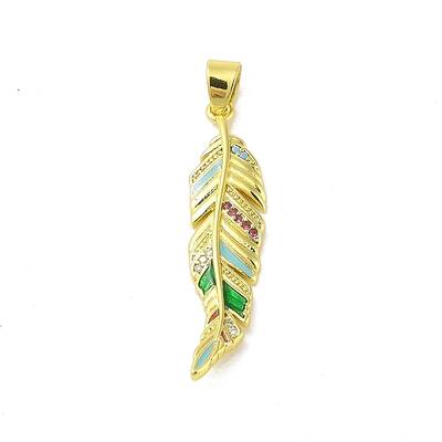 Brass Micro Pave Cubic Zirconia Pendants