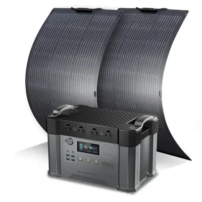 ALLPOWERS Solar Generator Kit 2400W (S2000 Pro + SF100 100W Flexible Solar Panel)