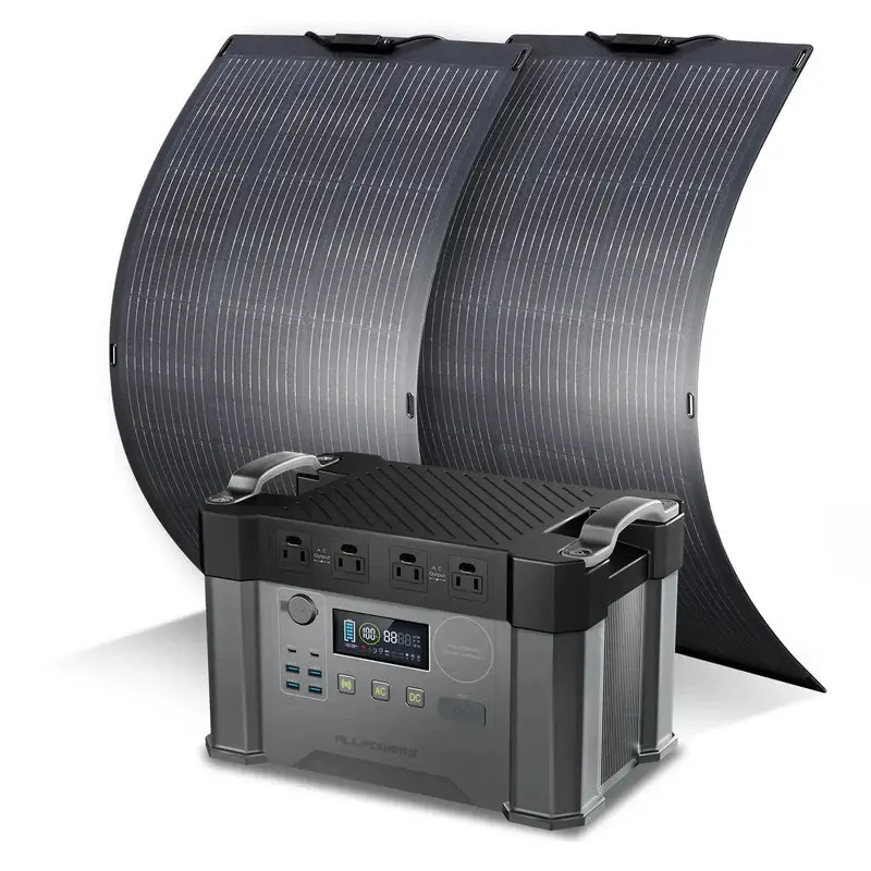 ALLPOWERS Solar Generator Kit 2400W (S2000 Pro + SF100 100W Flexible Solar Panel)