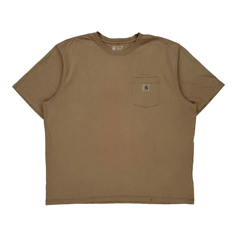 Loose Fit Carhartt T-Shirt - 2XL Brown Cotton
