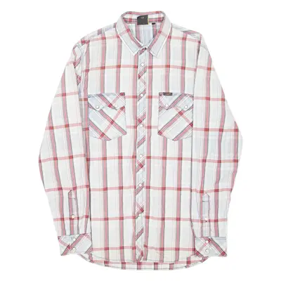 LEE Mens Shirt Red Check Long Sleeve L