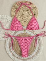 Two-Piece Set Women's All Over Floral Print Bikini Set, Casual Fashion Chic Swimsuit Set, Ladies Swimwear for Beach Holiday V...