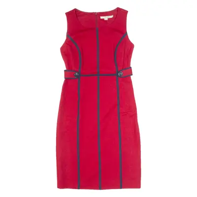 BODEN Womens Pencil Dress Red Sleeveless Midi UK 8