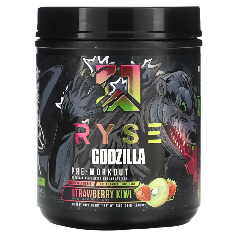 RYSE Godzilla, Pre-Workout, Strawberry Kiwi, 1.6 lbs (738 g)