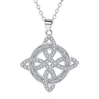 DRINSPER Witches Knot Necklace Hecate Goddess of Witches with Celtic Knot Design Pendant Necklace Goddess Jewlery Tetragramma...