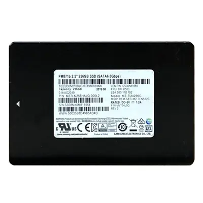 MZ-7LN256C Samsung Enterprise PM871b Series 256GB Triple-Level Cell SATA 6Gb/s Mainstream Endurance 7mm 2.5-Inch Solid State ...