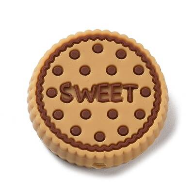 Biscuits with Word Sweet Food Grade Silicone Focal Beads