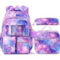 Fimibuke 3-in-1 Waterproof Girls Backpack Set with Lunch Box & Pencil Case – Lightweight School Backpack for Elementary, Mi...