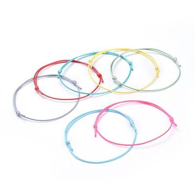 Eco-Friendly Korean Waxed Polyester Cord Bracelet Making
