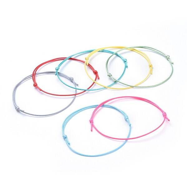 Eco-Friendly Korean Waxed Polyester Cord Bracelet Making