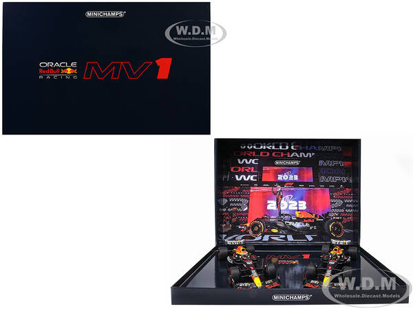 Red Bull Racing RB19 #1 Max Verstappen Oracle F1 Formula One Qatar GP (2023) Set of 2 Cars Limited Edition to 499 pieces Worl...
