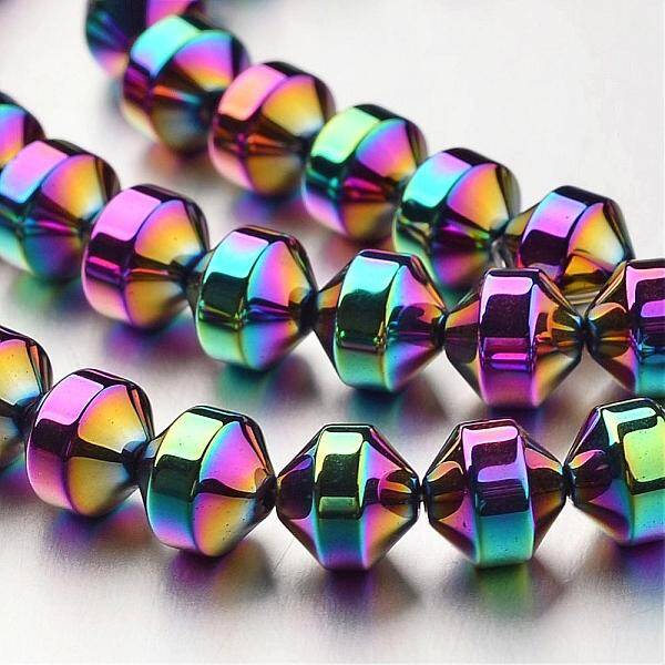 Electroplate Non-magnetic Synthetic Hematite Bead Strands
