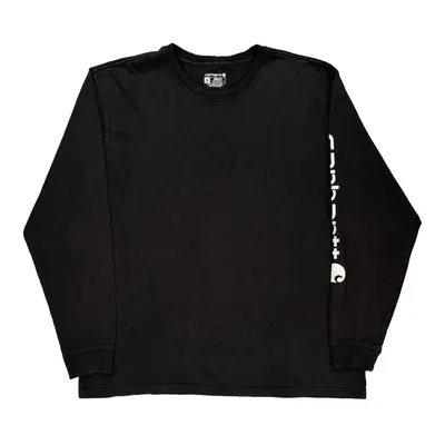 Carhartt Long Sleeve T-Shirt - XL Black Cotton