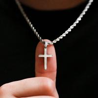【Father's Day Gift】Cross Necklace for Men 2.5mm Rope Chain for Men and Women Rope Necklace for Boys