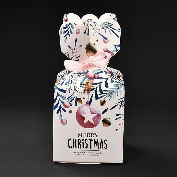 Christmas Theme Paper Fold Gift Boxes