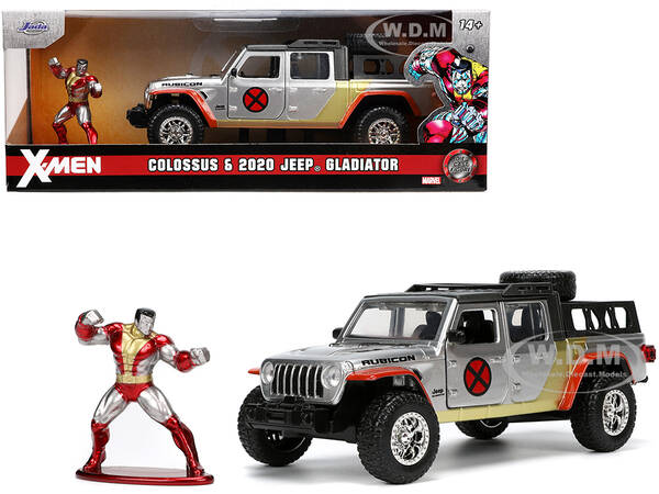 2020 Jeep Gladiator Pickup Truck Silver and Colossus Diecast Figurine \