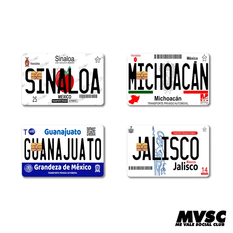 Card Skin - Mexico Placas (Mexican License Plate) Card Stickers meme sticker