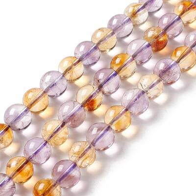Natural Amethyst and Natural Citrine Beads Strands