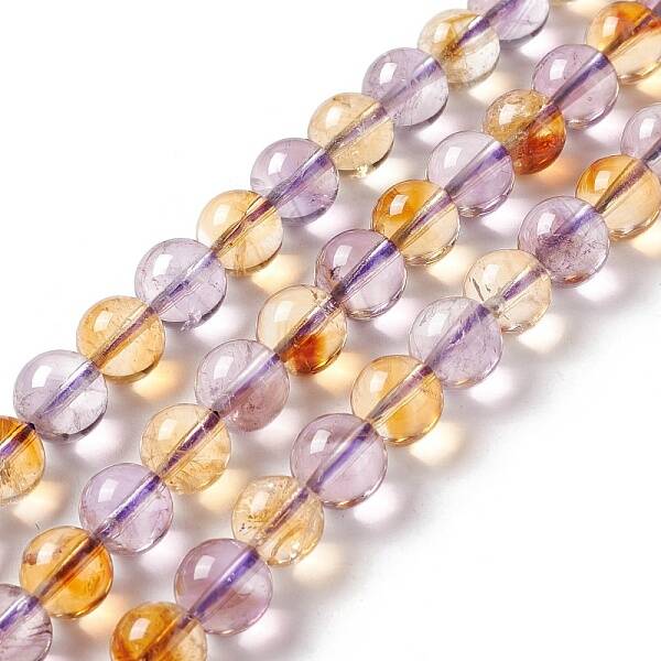 Natural Amethyst and Natural Citrine Beads Strands